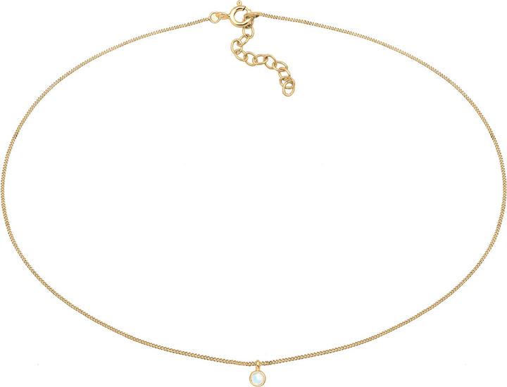 Produktbild Elli Choker, Edelsteinkette (925er Sterling Silber, Mondstein, 36 cm)