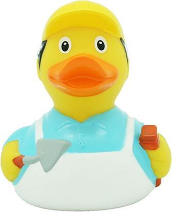 Sombo Bricklayer duck 7.5 x 8.5cm, rubber duck
