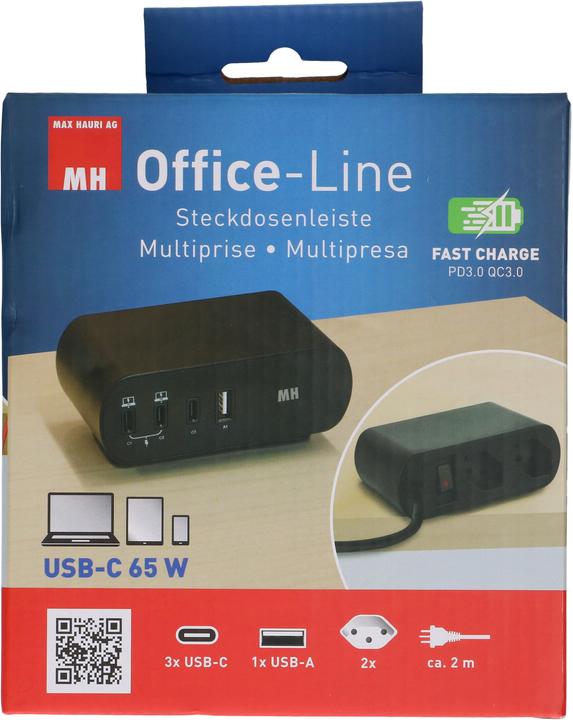 Produktbild Max Hauri Desktop Charger PD65W (6 x, USB-A, USB-C, Typ 13, 2 m)
