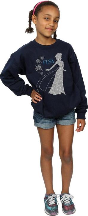 Actual product image Disney Girls Frozen Elsa Christmas Silhouette Sweatshirt (152, 158)