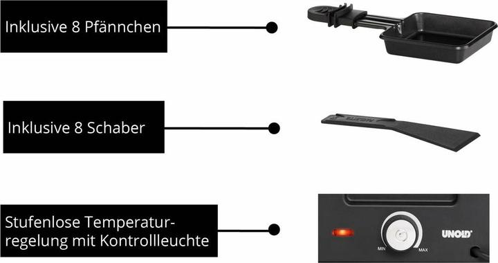 Actual product image Unold 48730 Raclette Finesse Basic