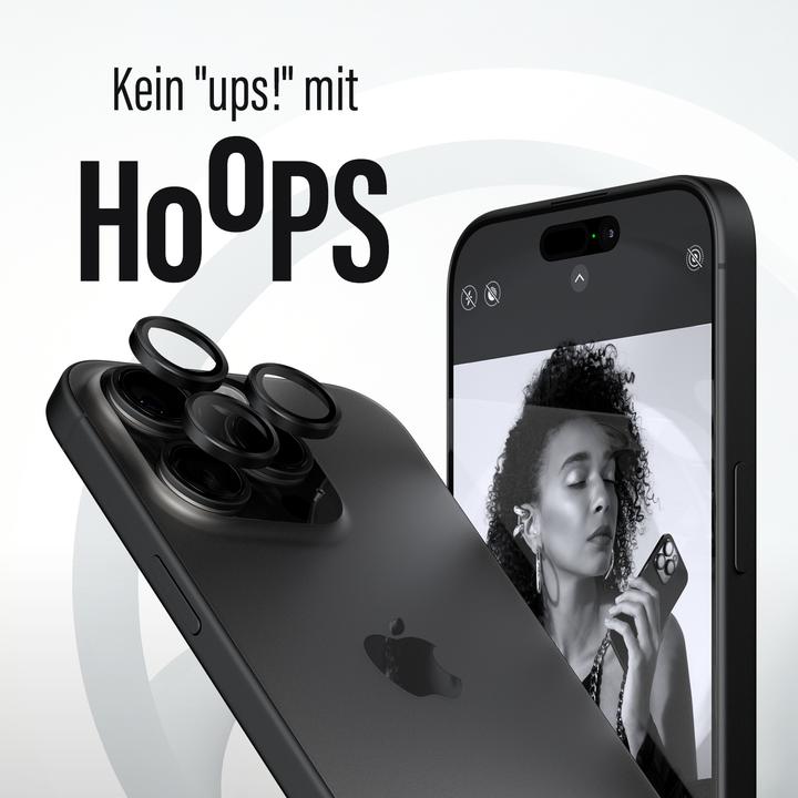 Produktbild PanzerGlass Hoops Camera Lens Protector (1 Stück, Apple iPhone 15 Pro Max, Apple iPhone 15 Pro)