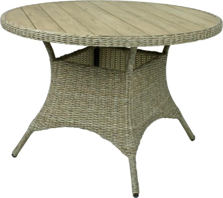 Actual product image Garden Pleasure Garden table Arezzo round teak look (100 cm)