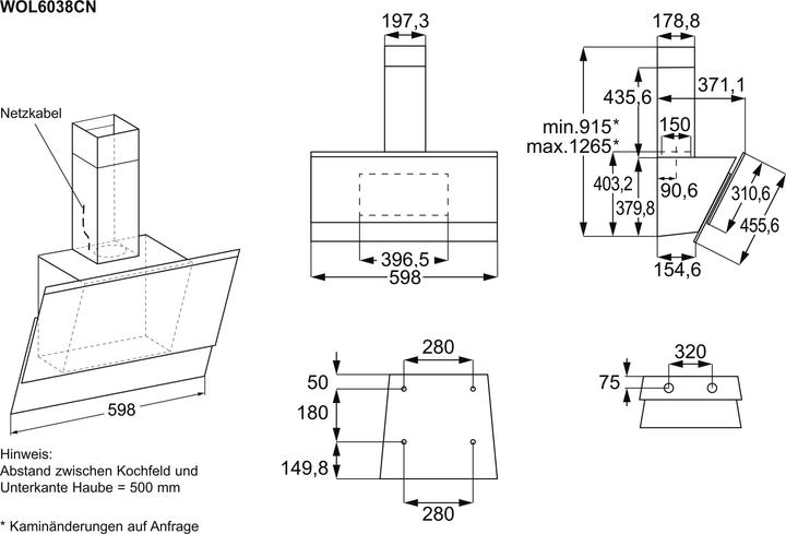 Nutritional values and ingredients Electrolux WOL6038CN (Wall hood)