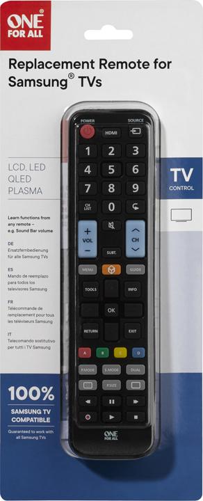 Produktbild One for All Samsung TV Universal Remote (Gerätespezifische Fernbedienung, Infrarot)