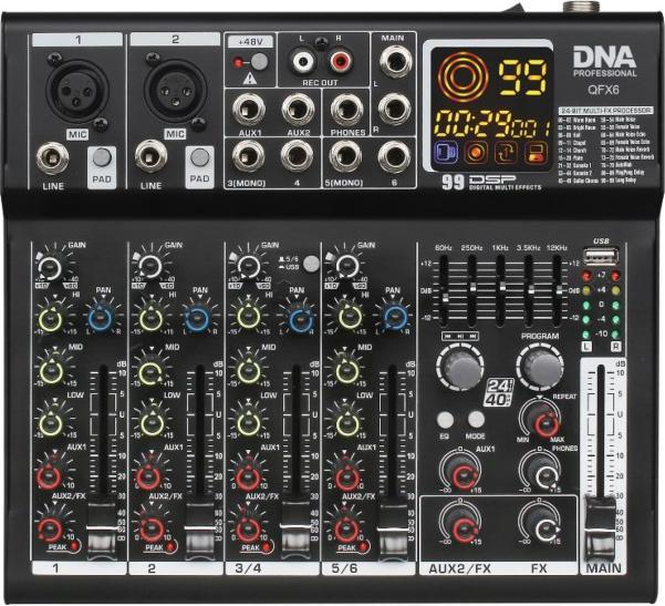 Immagine prodotto Denon DNA QFX6 sechs-Kanal-Analog-Soundmixer mit Bluetooth