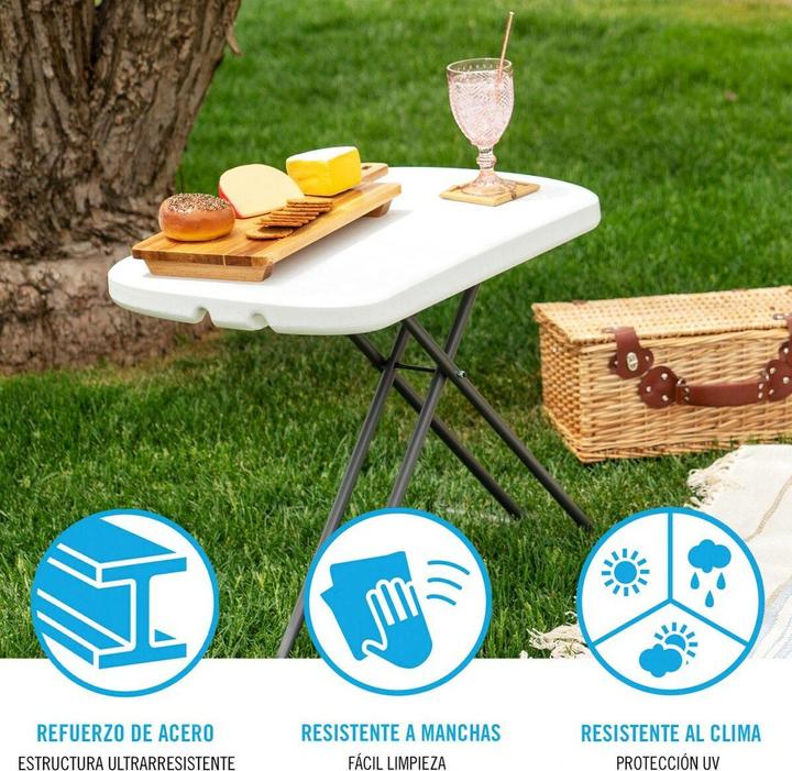 Immagine prodotto Lifetime Picknick-Tisch Weiss Stahl HDPE 66 x 71 x 46 cm