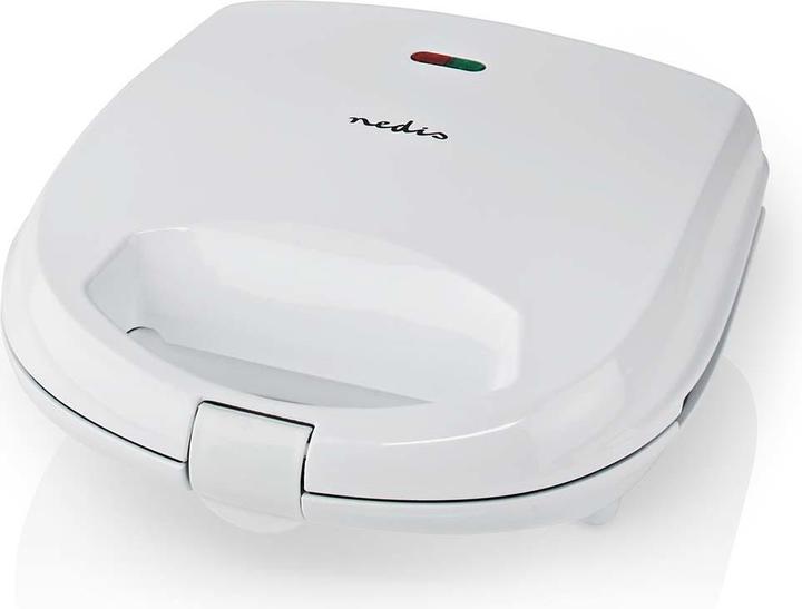 Actual product image Nedis KASM110FWT Sandwich Maker 700 W 20.5 x 12 cm Automatic Temperature Control ABS (EU plug)