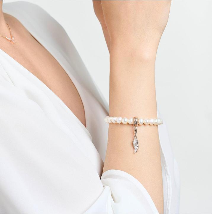 Immagine prodotto Thomas Sabo Ciondolo con piuma di fenice e pietre rosa in oro rosa (Argento 925)