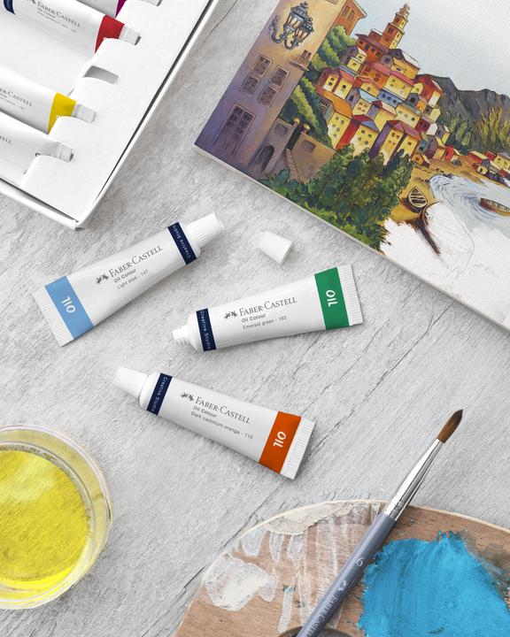 Actual product image Faber-Castell Oil paint (12 colours in 9 ml tubes in cardboard packaging, 9 ml)