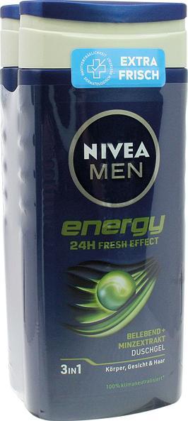 Immagine prodotto NIVEA Doccia 2x250ml per l'uomo Energia