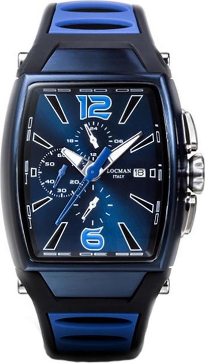 Image du produit Locman Italy Montre homme Tremila Chrono bleu/noir Ref. 0550 (Chronographe, 50 mm)