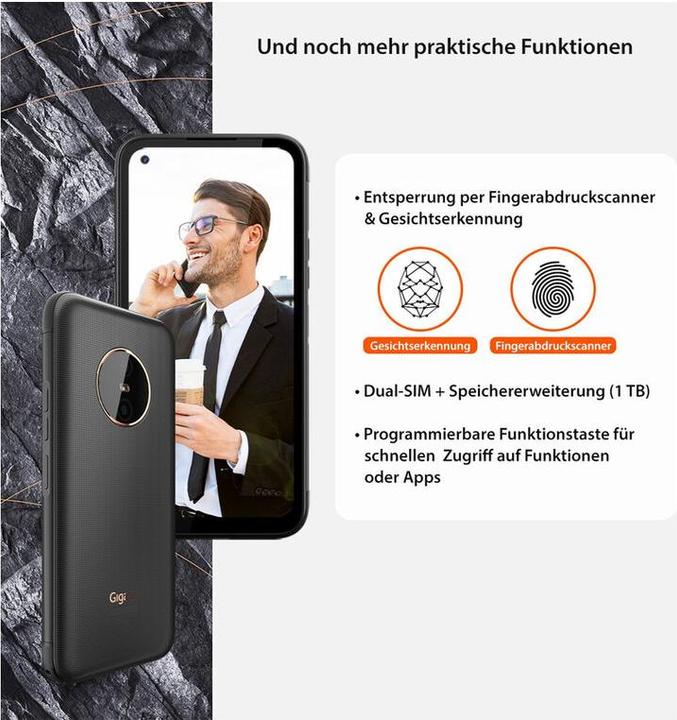 Produktbild Gigaset GX6 Outdoor (128 GB, Titanium Black, 6.60", Dual SIM, 50 Mpx, 5G)