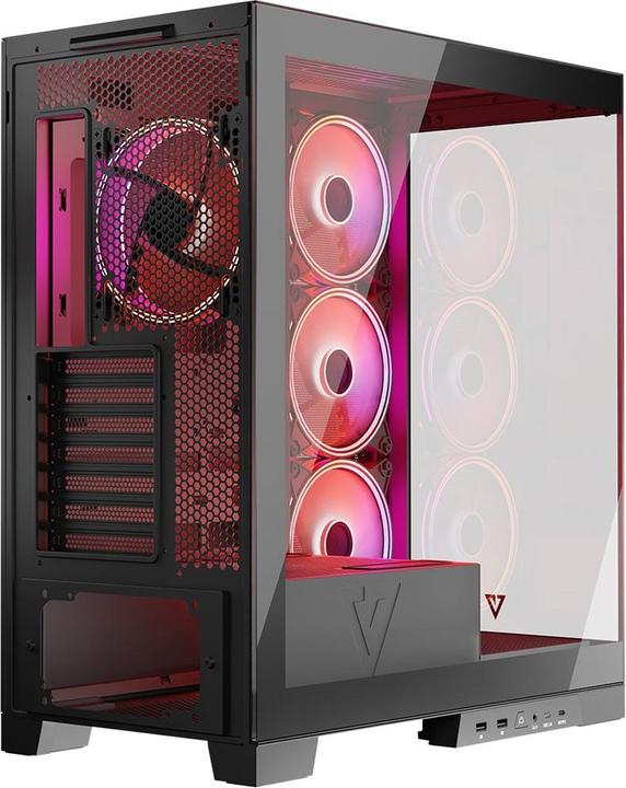 Actual product image Modecom Computer housing Volcano SPACE APEX ARGB MIDI USB 3.0 X 2 CYPE-C (mATX, Mini-ITX)