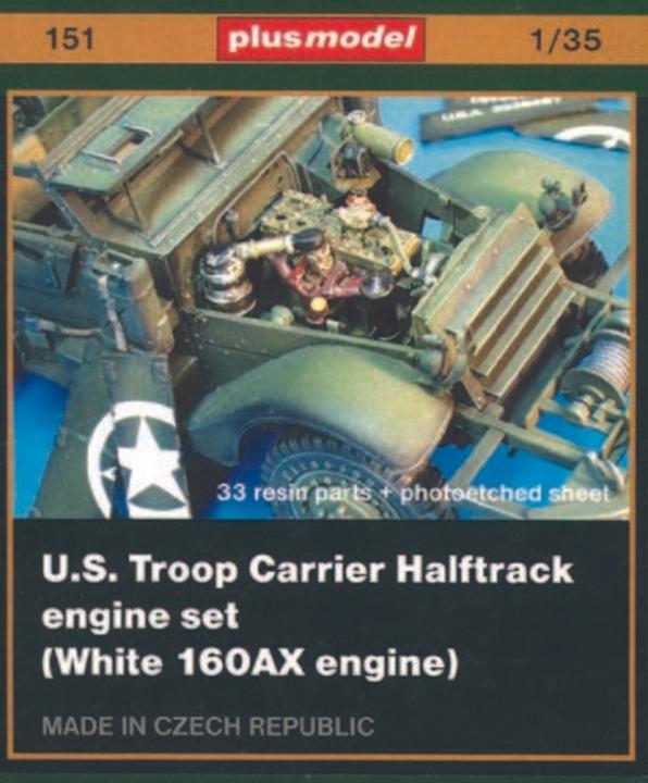 Produktbild Plus Model U.S. Truppen Halbkettenfahrzeug engine set (white 160AX engine)