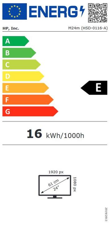Energielabel HP M24M (24") vergaderen (1920 x 1080 Pixels, 23.80")