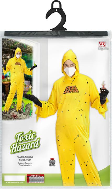 Produktbild Widmann Toxic Hazard Kostüm mit Overall mit Kapuze, Handschuhe, Maske (M, L, XL)