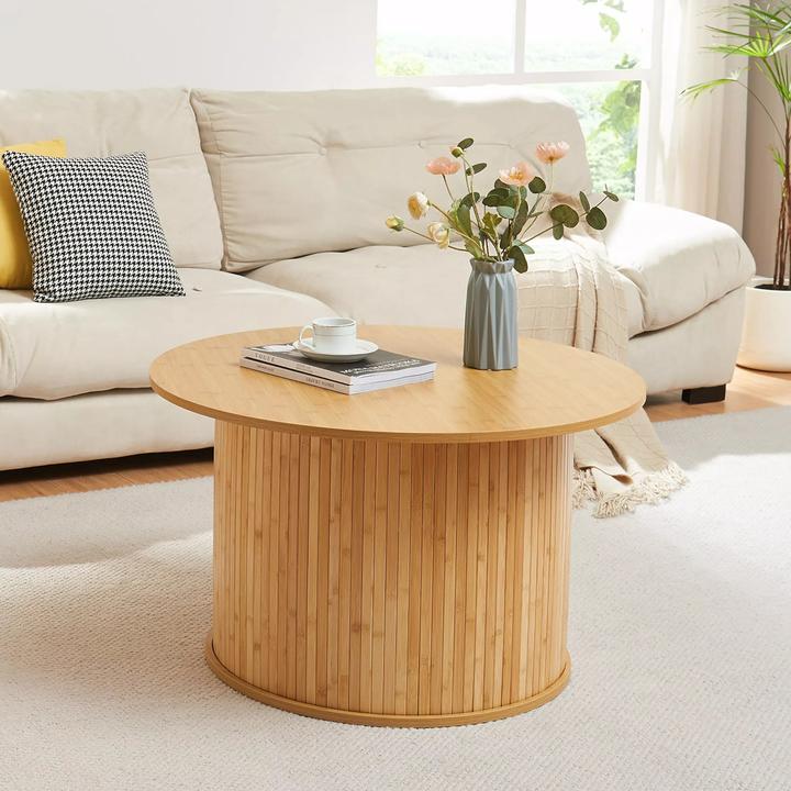 Actual product image En.Casa Couchtisch Ledepid 48xØ80 cm Natur