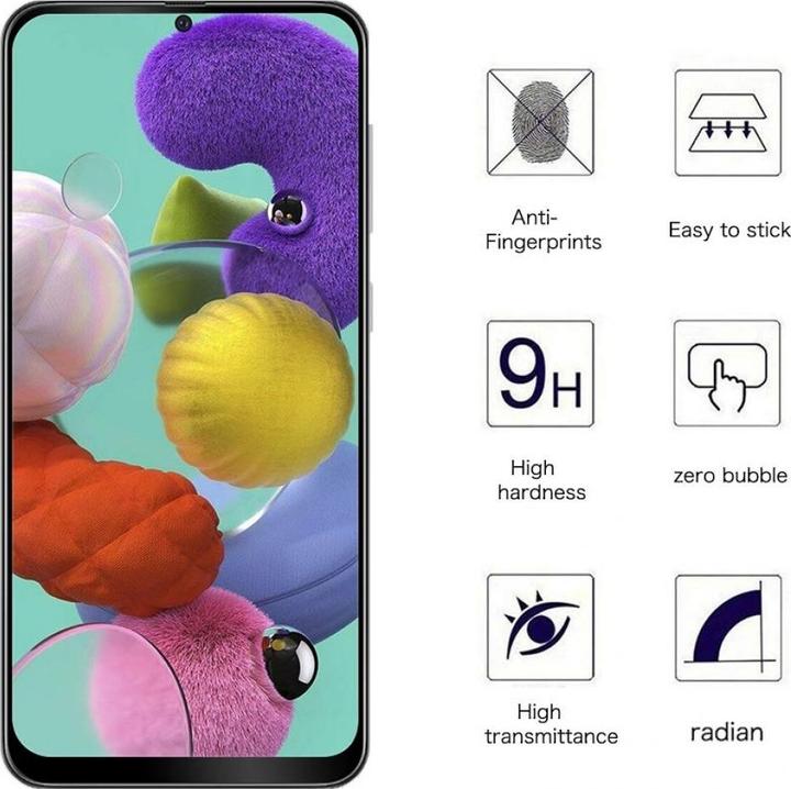 Produktbild Screenguard Samsung Galaxy A51 4G Full Screen Panzerglas Schutzfolie 2.5D 9H (1 Stück, Samsung Galaxy A51)