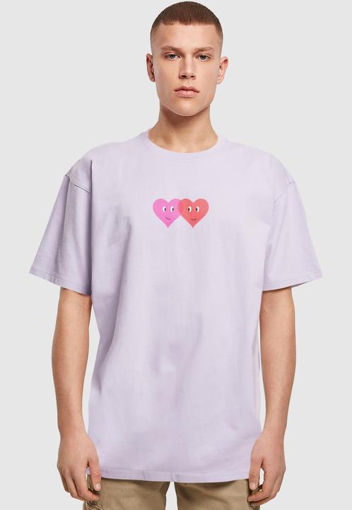 Immagine prodotto Merchcode Hugs & Love - Maglietta oversize con due cuori - 174979 (M)