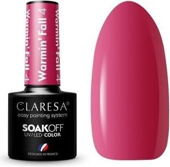 Claresa Soak Off Uv/Led Warming Fall Hybrid Nail Polish 4 5G (Rosa, Farblack)