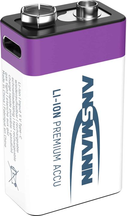 Produktbild Ansmann Premium Rechargeable (1 Stk., 9V Block, 400 mAh)