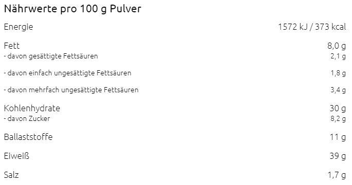 Valori nutrizionali e ingredienti Layenberger Frullato sottile (Cioccolato e noci, 1 pz., 500 g)