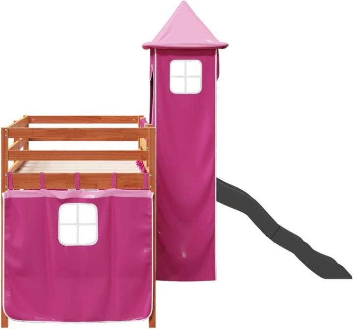 Immagine prodotto VidaXL Letto a soppalco per bambini con torre Pink (90 x 200 cm)