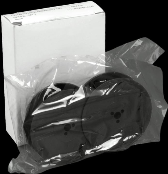 Produktbild Ampertec Kompa. Farbband DIN 2103 Gr. 1 Nylon schwarz/rot 0001.04 (Rot, Schwarz)