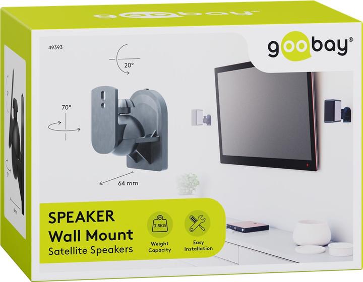 Produktbild Goobay Universal (1 Paar, Wandmontage, Schwenkbar, Neigbar)