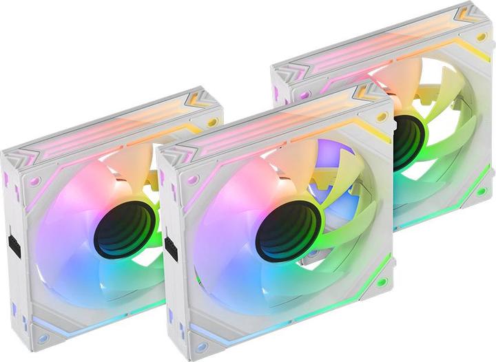 Produktbild Mars Gaming Lot De 3 Ventilateurs Boitier Linkfinity RGB - 12cm (Blanc) (120 mm, 3 x)