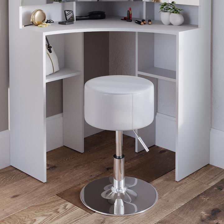 Actual product image Vicco Stool Design, White, 33 x 67 cm for dressing table
