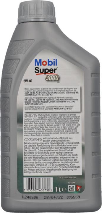 Image du produit mobil Super 3000X1 (1 l, SAE 5W-40)