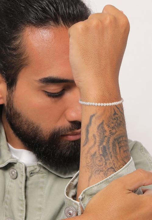 Image du produit Kuzzoi Bracelet Perles d'eau douce Classique Simple Argent 925 (19 cm, Argent sterling 925, Perles de culture d'eau douce, Acier inoxydable)