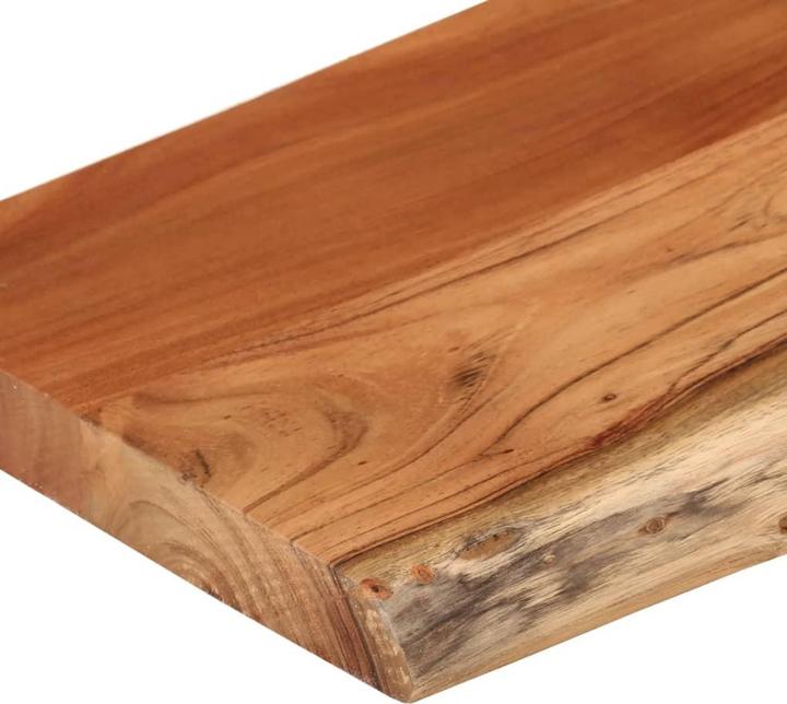 Produktbild VidaXL Wandregal Rechteckig Baumkante Hängeregal Büro Regal Massivholz Akazie (50 x 20 x 2.5 cm)