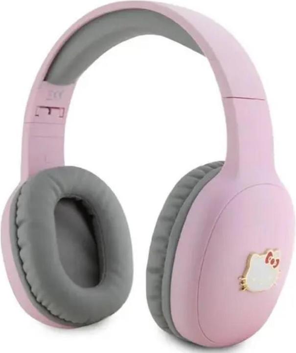 Produktbild Hello Kitty słuchawki nauszne Bluetooth HKBHA1BKHLMP różowe/pink Metal Logo (8 h, Kabellos)