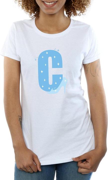 Actual product image Disney Womens/Ladies Alphabet C Is For Cinderella Cotton T-Shirt (S)