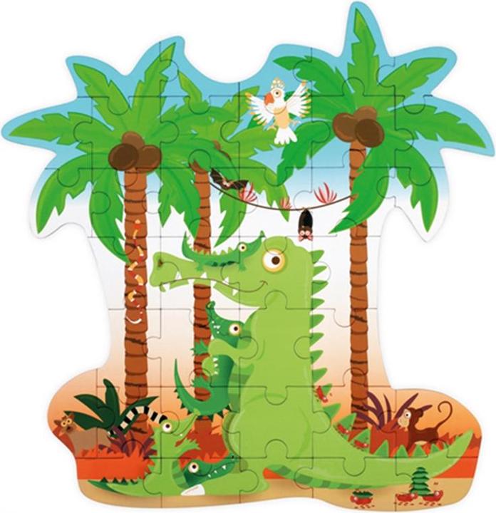Image du produit Scratch Puzzle en forme de crocodile 36 pièces (36 pièces)