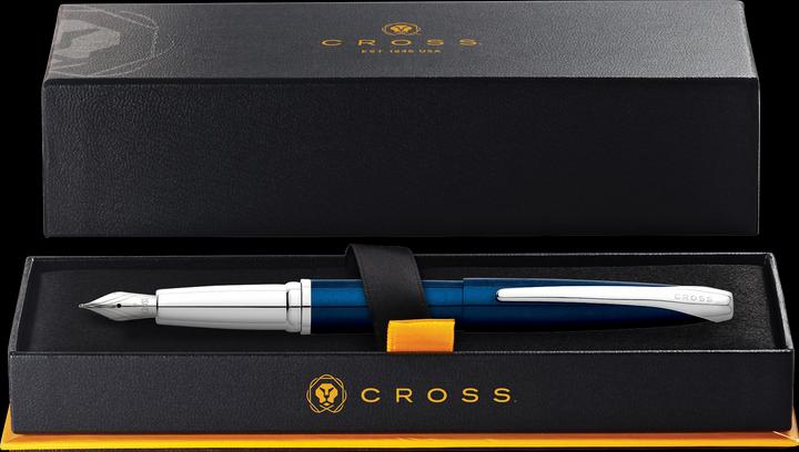 Produktbild Cross ATX Füllhalter F Blau Lack Stahlfeder (Blau Lack, 1 x)