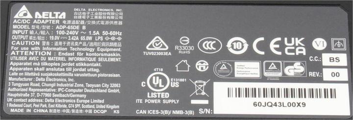 Actual product image Delta ADP-65VH D (65 W)