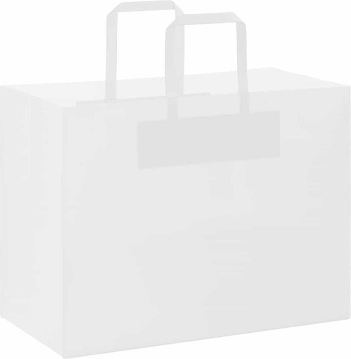 Image du produit VidaXL Sacs en papier kraft 50 pcs. avec anse Blanc 32x17x25 cm Sac en papier (Pochette cadeau, 50 x)