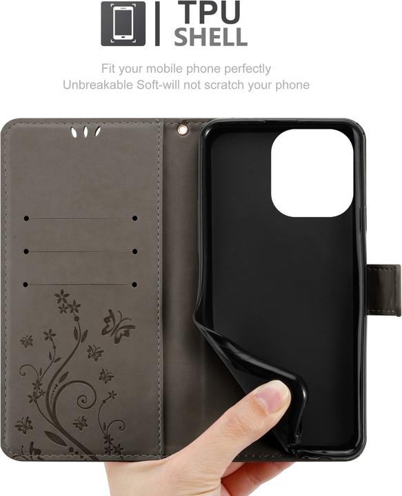 Actual product image Cadorabo Cover for Apple iPhone 14 PRO MAX in Flower Book Style (Apple iPhone 14 Pro Max)