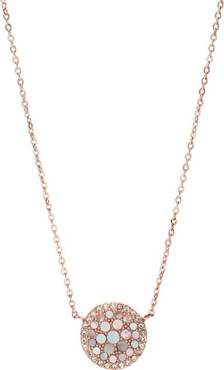 Fossil Pearl Disc Pendant (Edelstahl, 40.5 cm)