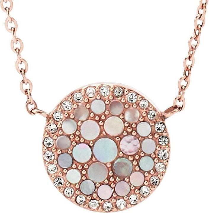 Actual product image Fossil Pearl Disc Pendant (Stainless steel, 40.5 cm)