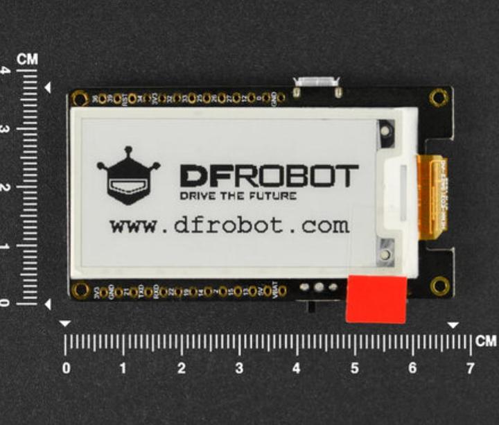 Immagine prodotto DFRobot Modulo display E-Ink 250x122 da 2,13 pollici bianco/nero con ESP32
