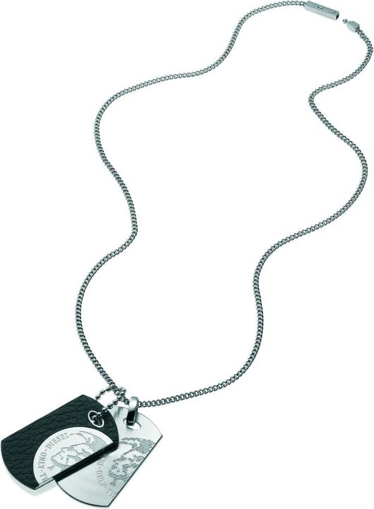 Diesel Double Dogtags (Edelstahl, 60 cm)