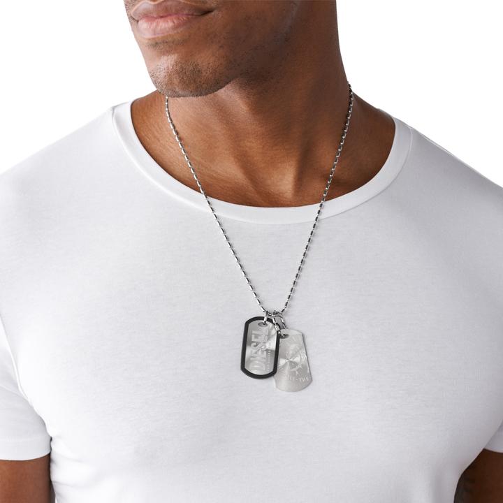 Image du produit Diesel Double Dogtags (Acier inoxydable, 60 cm)