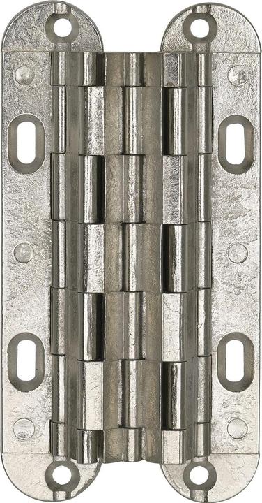 Actual product image SEPA Inlet hinge, 88x18 mm, OE 180 degrees, brass nickel-plated matt