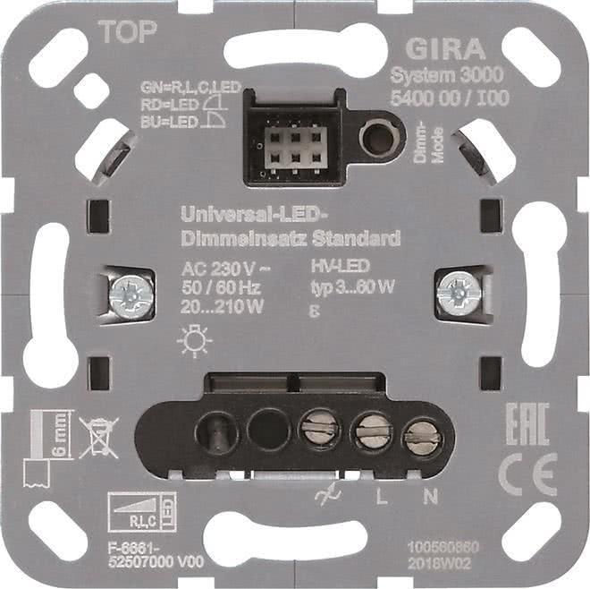 Immagine prodotto Gira System 3000 Universal LED 540000 Inserto dimming standard