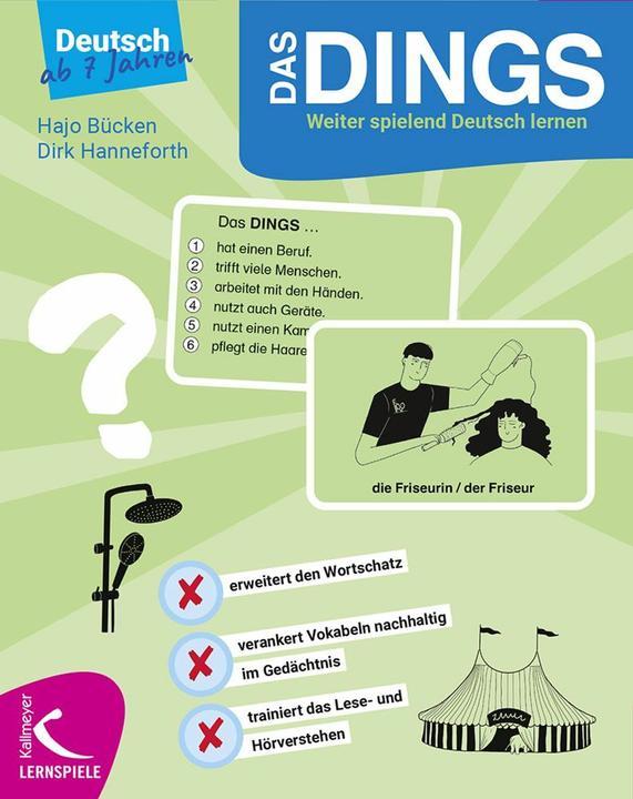 Image du produit Das Dings. Weiter spielend Deutsch lernen (Allemand, La flexion Hajo, Dirk Hanneforth, 2021)